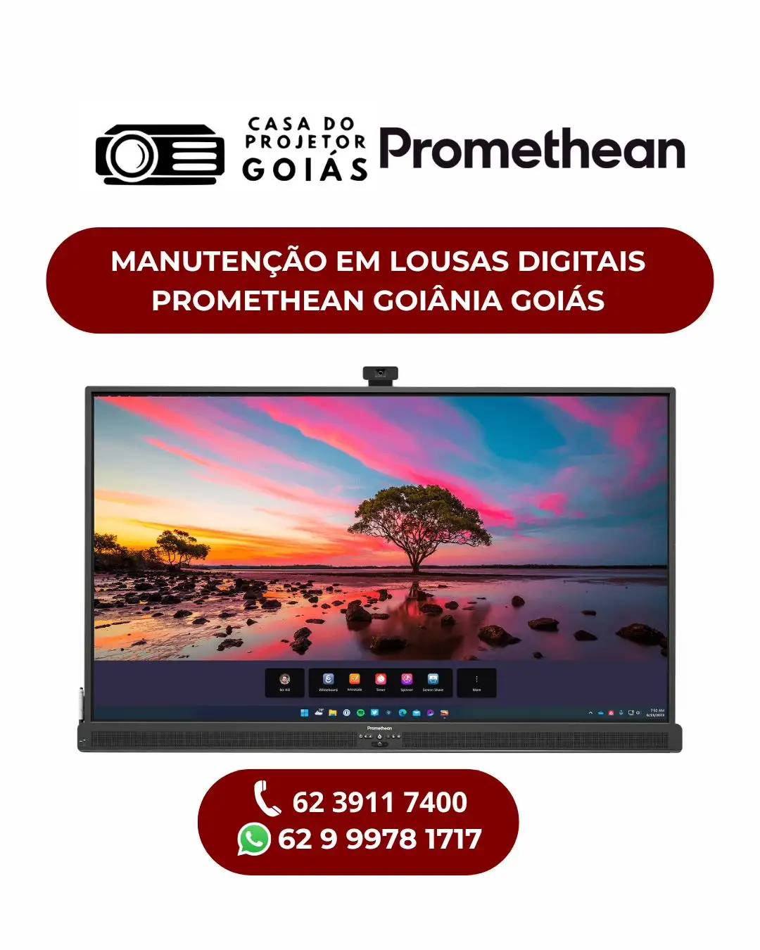 MANUTENÇÃO EM LOUSAS DIGITAIS PROMETHEAN GOIÂNIA GOIÁS