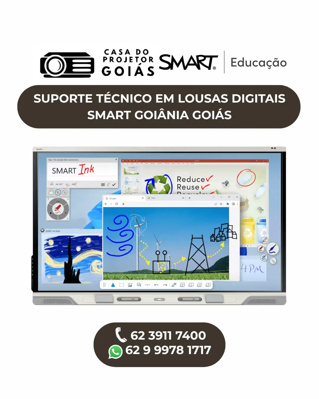 SUPORTE TÉCNICO EM LOUSAS DIGITAIS SMART GOIÂNIA GOIÁS